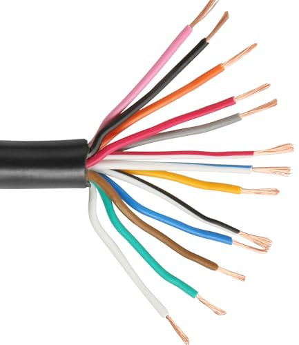 ETUKER Cavo per Veicolo 13 Poli 5M Cavo Elettrico per Rimorchio,Cavo a 13x0.5mm² Rotondo Cavo per Rimorchi