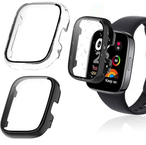 2 Custodie Compatibili con Xiaomi Redmi Watch 3 Active/Lite, Cover Protettiva Rigida Anti-Graffio Telaio Antishock Protezione Completa per Smartwatch Bumper Resistente