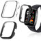 2 Custodie Compatibili con Xiaomi Redmi Watch 3 Active/Lite, Cover Protettiva Rigida Anti-Graffio Telaio Antishock Protezione Completa per Smartwatch Bumper Resistente