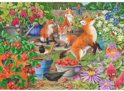 The House of Puzzles - Foxy Ladies Jigsaw - 1000 Piece Jigsaws For Adults, Artist Illustrated, Scenic Landscape, Deluxe Puzzle Gifts