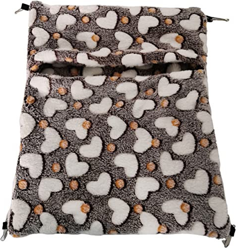 MERRYHAPY Warm Hamsterbett Bequeme Hängematte Für Meerschweinchen Rückzugsmöglichkeit Für Kleine Haustiere Winterfester Schlafsack Für Spielspaß
