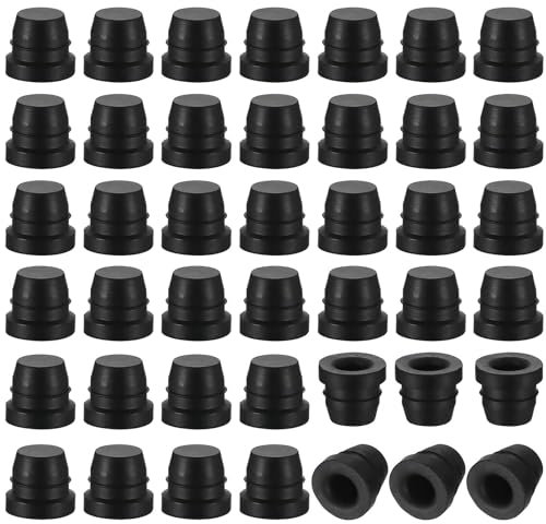 BieMian 40 Stück Bremsentlüfter Schraubkappen, 6mm Gummi Fett Zubehör Kappen, Fett Fitting Staubschutzkappen, Bremsentlüftung Bremsnippelkappe für Automotive Motorrad Ersatzteile, Schwarz