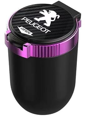 JUZEB Auto Aschenbecher für Peugeot Partner Van 2019-2023, Rostfreie Stähle Auto Aschenbecher Mit Deckel Tragbare Mobiler Aschenbecher Selbstverlöschender Geruchsdicht Aschenbecher Accessoires,A