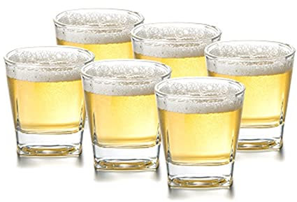 Bicchiere da pinta personalizzato, set regalo in vetro da birra, tazza da birra Bicchieri da birra tradizionali for la casa Boccale da birra in vetro rotondo classico da 180 ml Tazze multifunzionali u