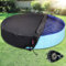QH.HOME [Coupe-vent amélioré] Housse de piscine ronde pliable pour chien de 160 à 162,6 cm avec design à cliquet super coupe-vent, matériau en tissu imperméable inodore et housse uniquement