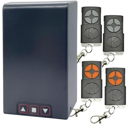 Kit Centralita Universal Persiana Garaje Koomando TM5886 – hasta 1HP – 750W – 230V – CE/RoHS – 4 Mandos Rolling Code con Cubierta Protectora y Llavero – IP55 – Fácil instalación