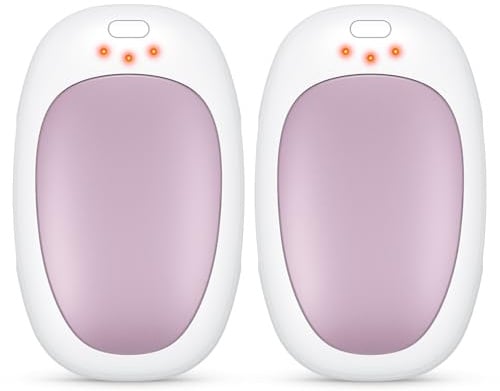 Jonwall Hand Warmers Rechargeable, 2 Pack Electric Handwarmers Reusable USB Hand Warmer, Portable Pocket Warmer with 3 Levels Heat Hand Heater, Great Warm Gift for Men Women Outdoor Camping Golf