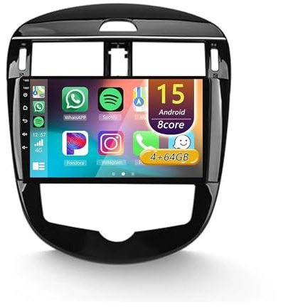 Android 15 Radio Coche,para Nissan Pulsar 6 2013-2018 con Carplay Android Auto, Radio Táctil de 9 Pulgadas con GPS Navi WiFi Bluetooth Cámara SWC(A 4core (2G+32G))