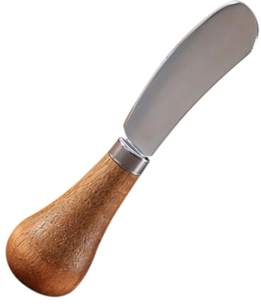 Veemoon Spatule à Fromage Trancheuse à Fromage Multifonction Portable Manche en Bois en Acier Inoxydable pour Table à Dîner et Fête