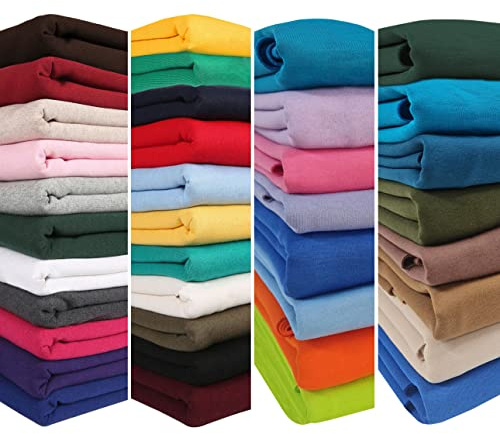 Sweatshirt Fabric for Hoddies and Dressmaking. 30 Colours of This Sweat Shirt Jersey Fabric. European Schools Approved and Tested Brushed Back Hoddy. Bottle Green 1 Metre