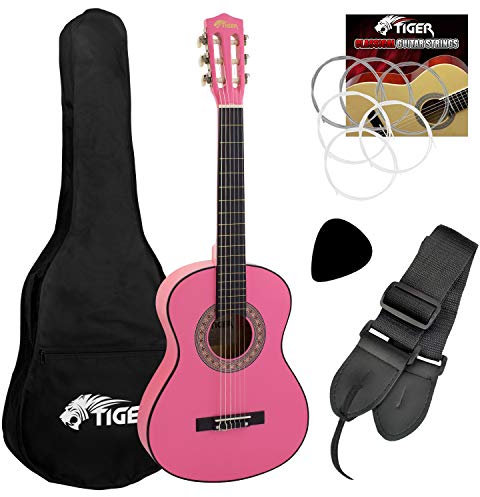 TIGER Konzertgitarren-Set, 1/4 Größe, Rosa