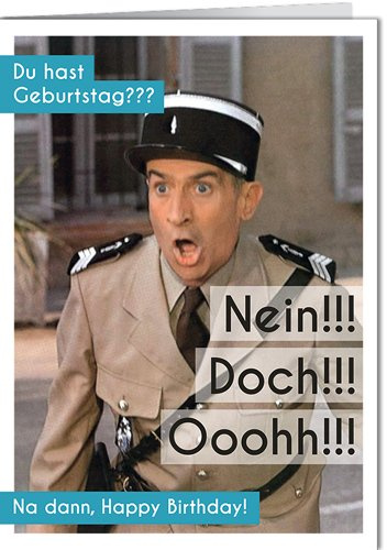 modern times -5er Set Grußkarte mit Umschlag/Klappkarte LUSTIG - Motiv: GEBURTSTAG NEIN!!! DOCH!!! OOOHH!!! - 86661193, Anlass: Geburtstag, Künstler/Verlag, Größe: 11,5x16 cm