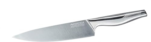 Nirosta Kochmesser Swing 35 cm – Hochwertiger Edelstahl – Scharfes Messer in Profi-Qualität für Obst, Gemüse & Co – Handgeschärfter Taper-Klingenschliff – Sandgestrahlter Anti-Rutsch-Griff
