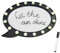 Sprechblase zum Beschriften Whiteboard Schreibtafel Memoboard mit 16 LED beleuchtet Ink. Stift (rund)
