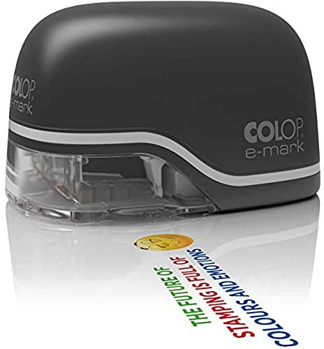 COLOP - COLOP e-mark 600 dpi Noir Portable Mobile Main Imprimante (600 mAh Li-Ion Batterie, USB/Wi-Fi) pour Multicolore Impression - 1 Pièce