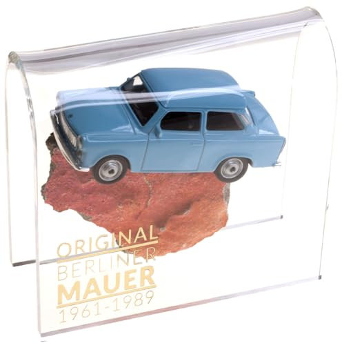 United1871 Trabant auf ORIGINAL Berliner Mauer-Stein | authentisches Stück mit Echtheitszertifikat | Trabi DDR | Handarbeit