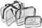 3 Pcs Bolsas de Aseo Transparente, Viaje Impermeable Mujer Bolsa de Cosmético Organizador de Viaje