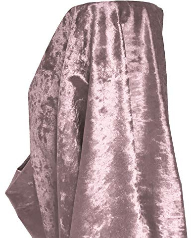 A-Express Prime Douce Velours écrasé En tissu Matériel Rideaux Coussin Robe 140 largeur - Demi Mètre 50cm x 140cm Rose clair