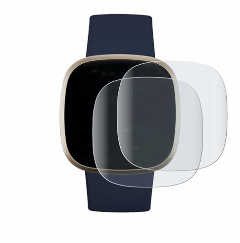 BROTECT Full-Cover Schutzfolie Matt für Fitbit Versa 3 / Sense (2 Stück) - Full-Screen Displayschutz-Folie, 3D Curved, Anti-Reflexion