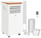 HOMCOM Portable Air Conditioner 7000 BTU, 4-in-1 Mobile Air Conditioning Unit with Cooling, Fan, Dehumidifier & Sleep Mode, LED Display, Remote Control, 24H Timer, Window Kit for Rooms up to 26㎡