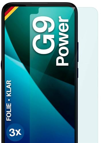 moex für Motorola Moto G9 Power Schutzfolie Displayschutz Folie Ultra-klar HD 0,2 mm kompatibel mit jeder Hülle, Anbringen ohne Blasen, Handyfolie Extra Kratzfest, FlexProtect 3 Stück