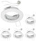 ledscom.de 5 Stück Decken-Einbaurahmen FERE Einbaurahmen weiß matt (LED/Halogen/MR16/50mm) inkl. GU5.3 Fassung