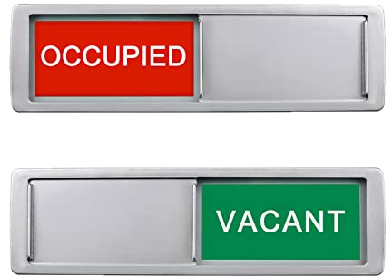 Freier oder belegter für Zuhause, Büro, Toilette, Hotel, Krankenhaus – magnetischer Schieber-Türanzeiger mit klarem, kräftigem und farbigem Text, 17,8 x 5,1 cm