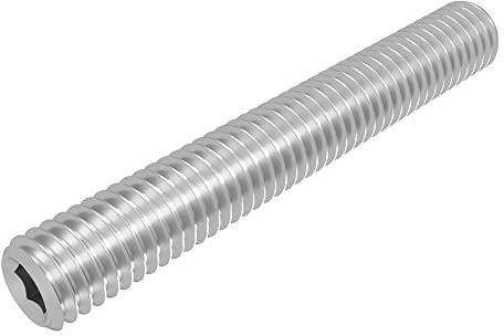 SECCARO Gewindestift mit Kegelkuppe M8 x 55 mm, Edelstahl V2A VA A2, DIN 913 / ISO 4026, Innensechskant, 20 Stück
