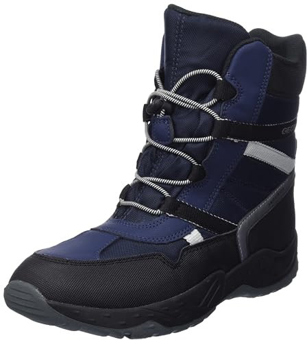 Geox J SENTIERO Boy B ABX Ankle Boot, Navy Lt Grey, 31 EU