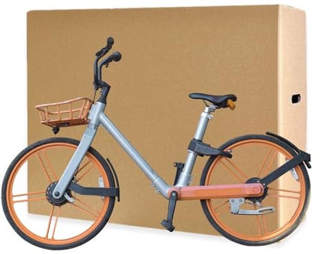 SelfHold Double Wall Cardboard Bike Shipping Box With Handles - Bicycle Postal Packaging for Safe Transit & Storage (Available in 12 Sizes) (762 x 280 x 610mm)