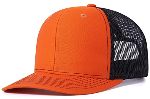 SEAUR Herren Snapback Caps Classic Trucker Baseball Cap Sommer Mesh Kappe Verstellbar