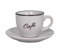 Antic Line Tasse espresso et sous-tasse Bistro café Blanche
