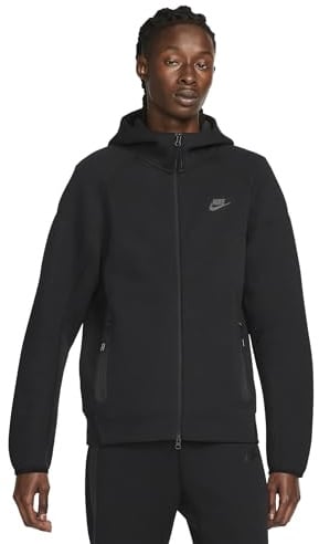 Nike Homme M NK TCH FLC Fz WR Hoodie Full Zip LS Top, Black/Black, L EU
