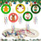 Weihnachten Windspiel Bastelset, 5 Stück Weihnachten Windspiel, Weihnachten Windspiel Kinder, DIY Windspiel Kinder, DIY Holz Windspiel, Holz Weihnachten Klangspiel, Geschenke für Mädchen und Junge