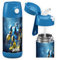 Jarlson® Trinkflasche Kinder Edelstahl CHARLI mit Strohhalm - Thermosflasche 350ml - TÜV geprüft - BPA frei - auslaufsicher - Thermo Wasserflasche für Schule, Kindergarten - Roboter, 350 ml