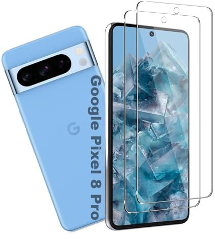 manlian 2 Stück für Panzerglas für Google Pixel 8 Pro (6,7 Zoll), Gehärtetem Glas Displayschutzfolie.