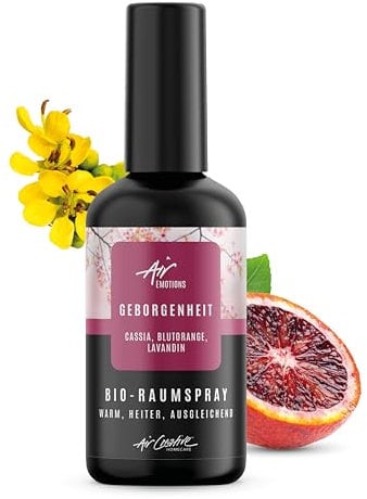 Air Creative Geborgenheit Raumspray – 100ml Raumduft Spray mit Cassia, Blutorange & Lavandin – Naturreines Airspray für ein warmes & wohltuendes Ambiente – Aromatherapie & Wohlfühl-Duft