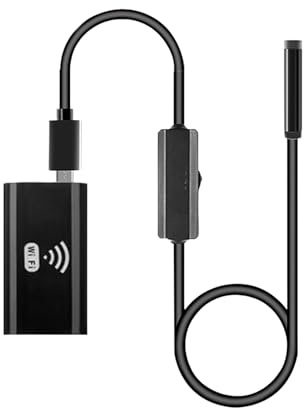 Inspection Endoscope Camera, Waterproof Camera Head with integrated LED lights, Wifi Connectivity compatible with Android, iOS or PC (2m)