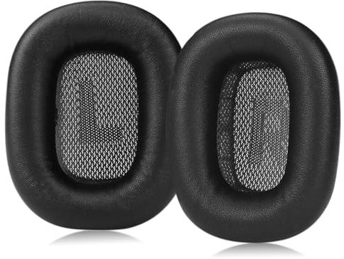 SINOWO Lammfell-Ohrpolster für Apple AirPods Max, Ersatz-Ohrpolster, schweißfest, mit Magnet, Schaffell und Memory-Schaum, Schwarz