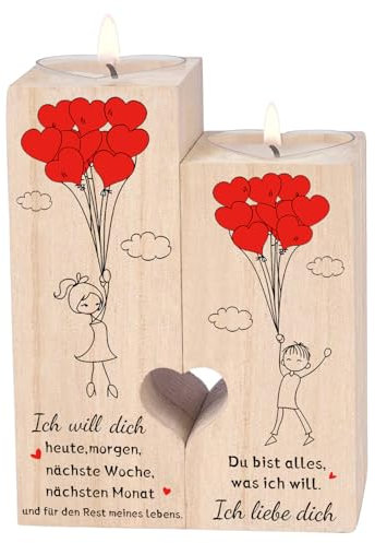 Liebe Dich Geschenke,Kerzenständer Partner,Jahrestag Geschenk Geburtstag für Frauen, Männer, Vater, Mutter