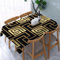 YOIUE Tischdecke Rechteckig Abwaschbar,Geometrischer Mäander Schwarz und Gold Griechenland Griechische Fliesen Gold,Table Cloth für Küche,Esstisch,Couchtisch,Parteien,Abendessen137 x 183 cm