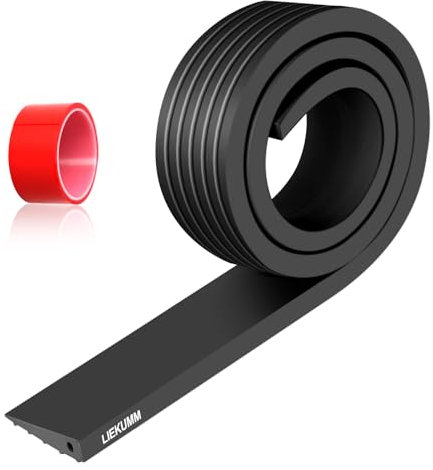 LIEKUMM 1 cm Höhe PVC Türschwellenrampe, 800 kg Tragkraft Türschwellenrampe Saugroboter, Rollstuhlrampe für Innen- und Außenbereich, Schwellenrampe für Elektro-Rollstuhl, Schwarz