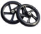 URPIZY Ersatzreifen für Roller, 125 mm – 200 mm, PU-City-Scooter-Räder mit Lagern, Skates, Wagonwagen, Trolley-Rad (180 mm x 30 mm, schwarz), 2 Stück