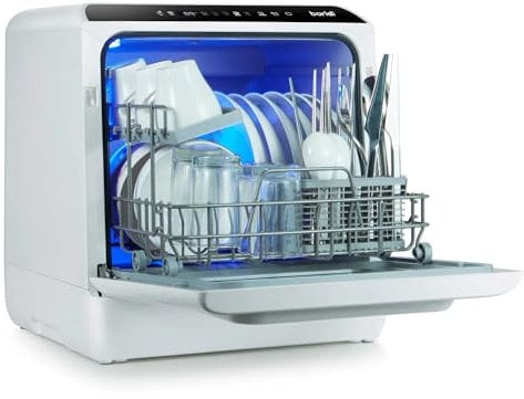 Mini Portable Tabletop 5L Dishwasher with 2-4 Place Settings, 5 Wash Functions - DH224A