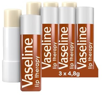 Vaseline Lip Therapy Cocoa Butter | Getönter Lippenbalsam, Lippenstift mit Kakao und Sheabutter (Cocoa 3 x 4_8g)