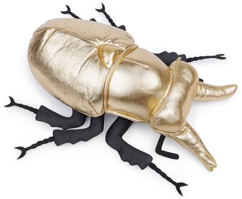 lilizzhoumax Plüschtier Goldener Käfer 25cm/10”, Simuliertes Tier Plüschtier Goldener Käfer Realistische Insekt-Plüsch Spielzeug für Wilde Tiere, Geschenk für Freunde und Kinder pelziges Stofftier