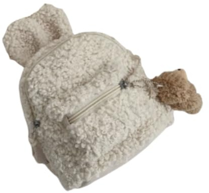 WUUISDNX Smooth Bunny Rucksack für Kinder, leicht zu öffnen und zu organisieren, weich und angenehm zu berühren, integriertes PU Futter und Hand, Weiß