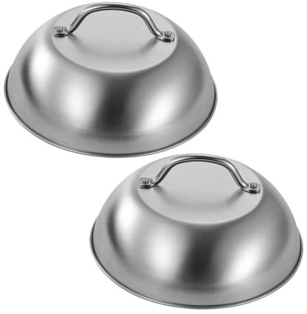 Yardwe 1 Juego Tapa De Olla Para Barbacoa Sartenes Tapa De Olla Y Sartén Tapa De Cacerola Cubierta De Olla De Metal Tapa De Olla Doméstica Tapa De Olla Lavable Tapas De Olla De 2 piezas