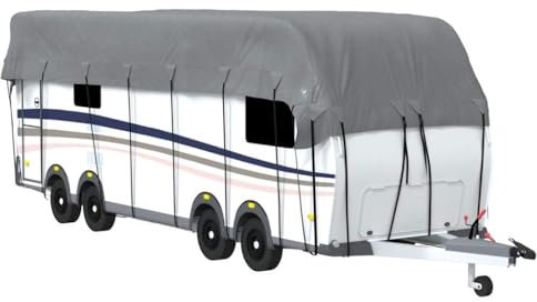 vidaXL Telo Tetto Roulotte Grigio 1000x300 cm in Tessuto Non Tessuto, tenda parasole per roulotte, copertura di protezione superiore per roulotte, copertura per tetto rimorchio