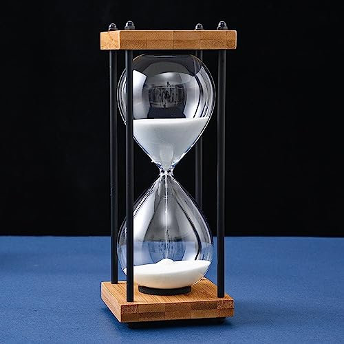 CTRSM Sablier, Sablier, sablier de 30 Minutes, Grand sablier, sablier, sablier Moderne, for la décoration de la Maison Vintage(White)